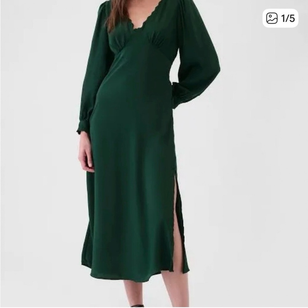 GAP Dark Green Long Sleeve Dress